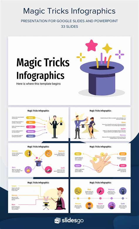 Spectacular magical presentation infographics